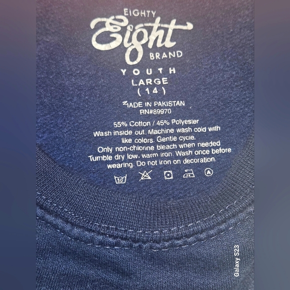 Eighty Eight NASA Sweatshirt Boys Size Youth Large 14 Color Blue - Picture 6 of 6